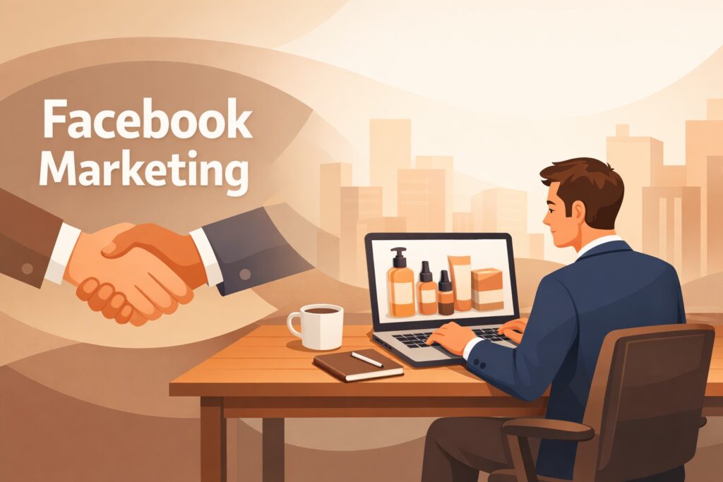 Laptop showing digital marketing analytics dashboard with colorful charts and performance graphs