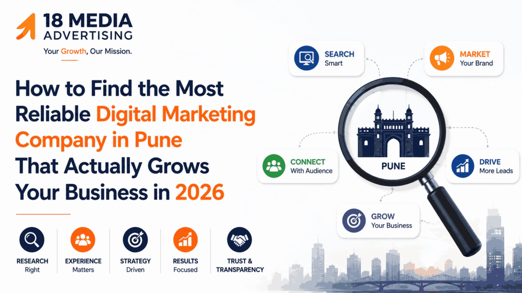 Digital Marketing Company in Pune helping businesses grow in 2026 through strategy, branding, lead generation, and performance-driven online marketing solutions.