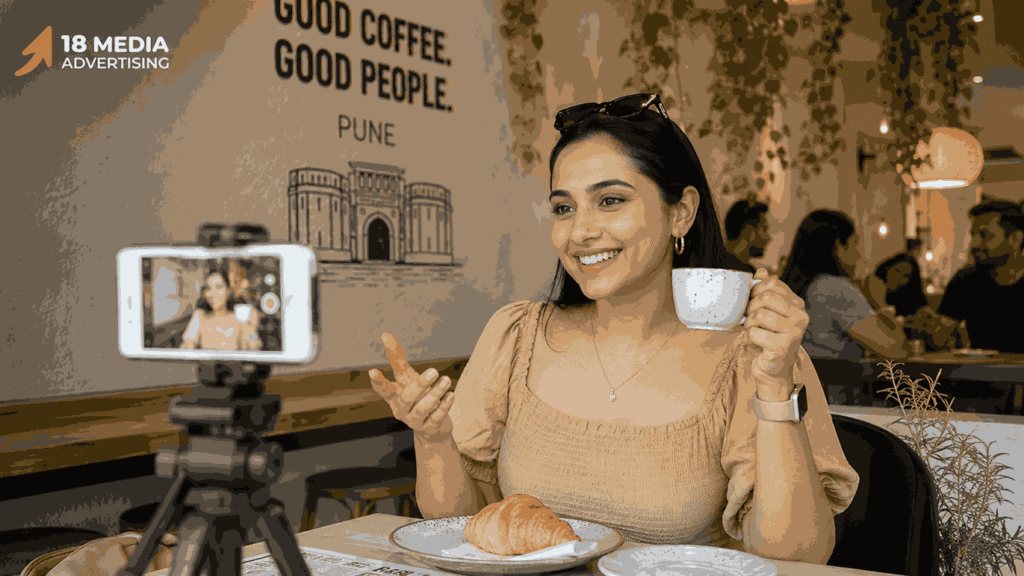 Influencer marketing agency in Pune helping a local café boost visibility through creator collaborations