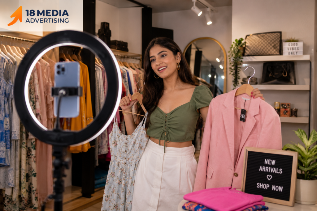Fashion Influencer Marketing Company in Pune – influencer filming a styling reel