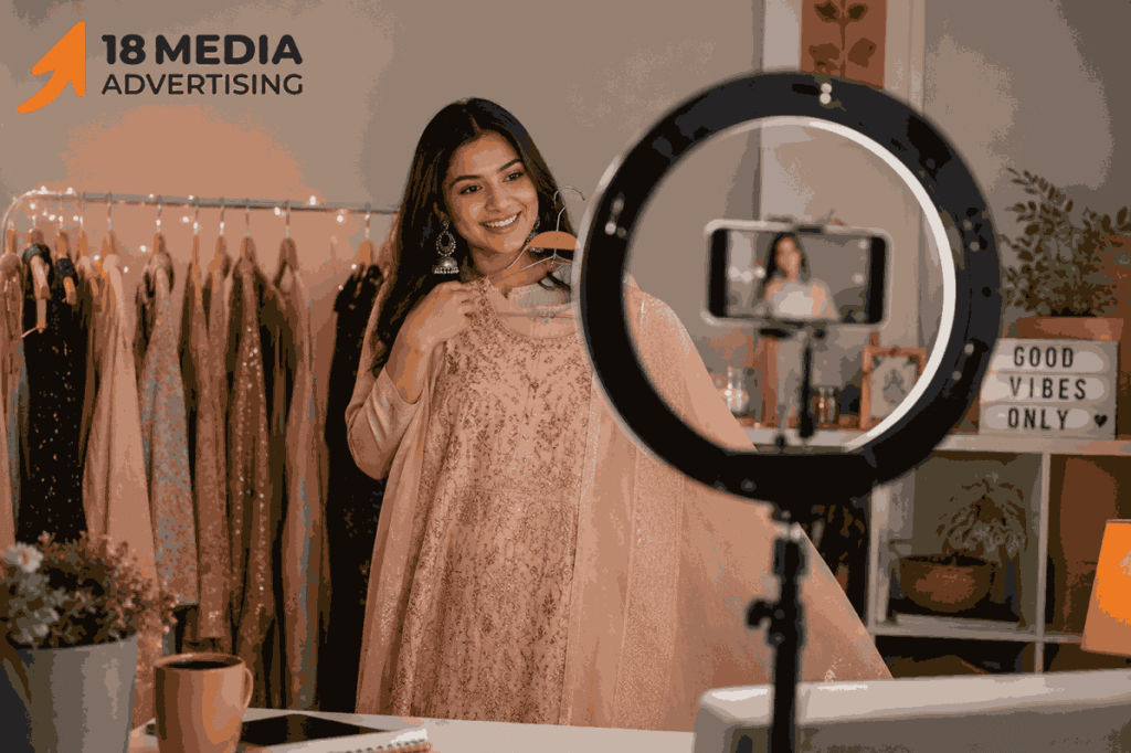 Influencer creating fashion content for a Fashion Influencer Marketing Agency in Pune campaign