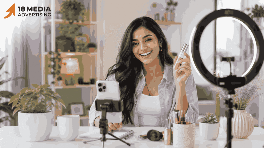 Influencer collaborating with the top influencer marketing company in Pune