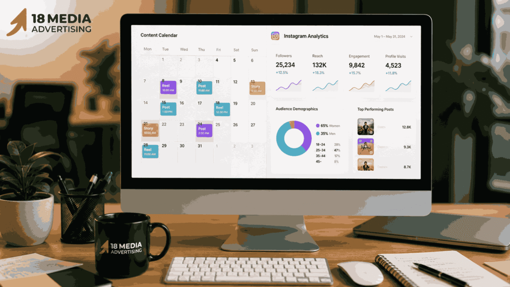 Analytics dashboard used by an Instagram Marketing Agency In Pune